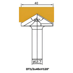 Фреза DT1/2x40xV120