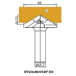Фреза DT1/2x40xV120-D2