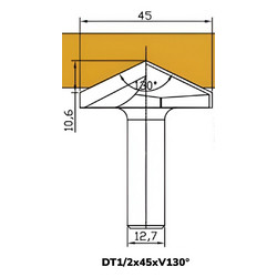 Фреза DT1/2x45xV130
