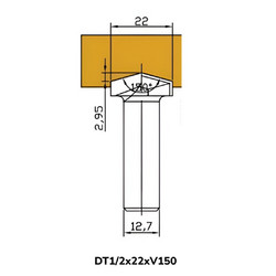 Фреза DT1/2x22xV150