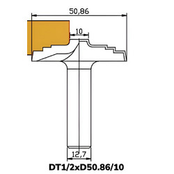 Фреза DT1/2xD50.86/10