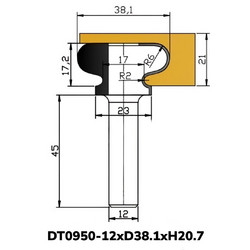 Фреза DT0950-12xD38.1xH20.7