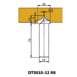 Фреза DT0510-12 R8