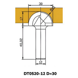 Фреза DT0520-12 D30