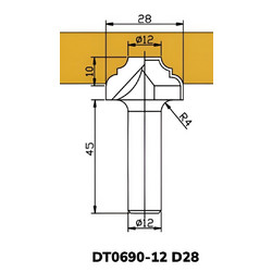 Фреза DT0690-12 D28