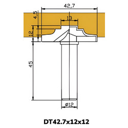 Фреза DT42.7x12x12